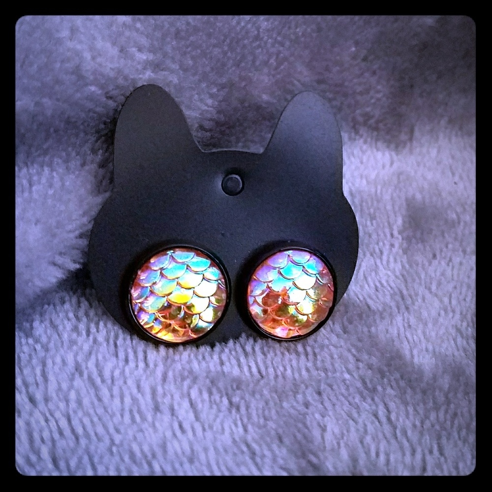 Mermaid scale earrings